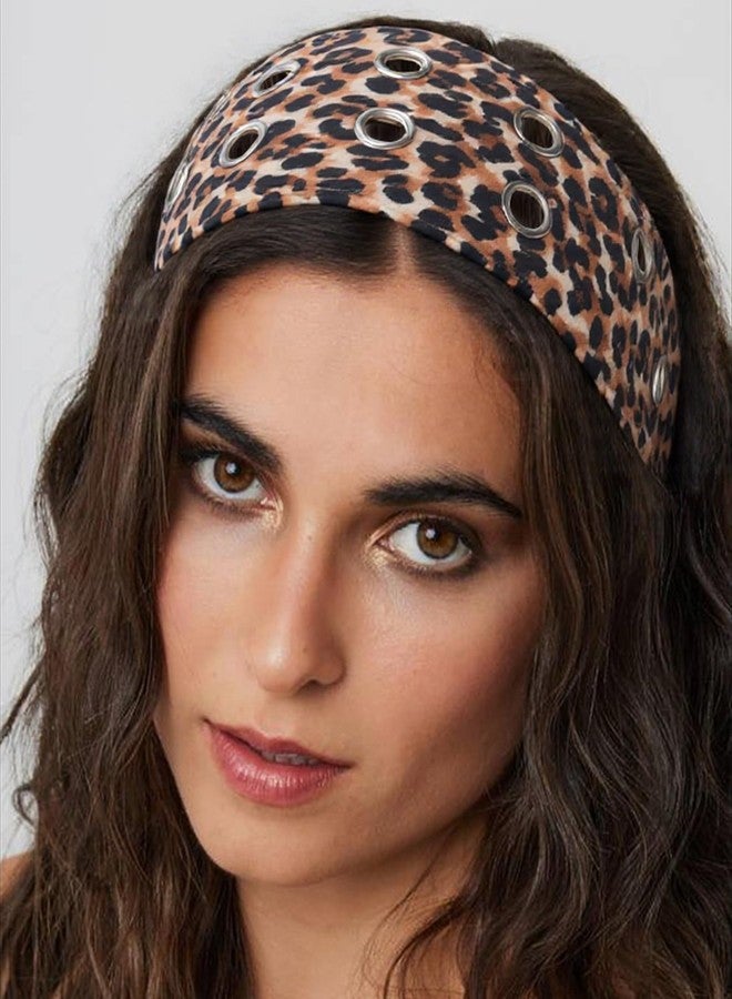 CHLINS 3 Pcs Punk Hollowed Out Eyelets Grunge Wide Headbands for Women Stretchy Metal Rock for Sports Casual Hair Bands Y2K Daily Hair Accessories - Image 5